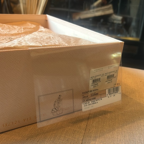 Prada Vit Shine Cork Wedges in Cammeo Size 7.5